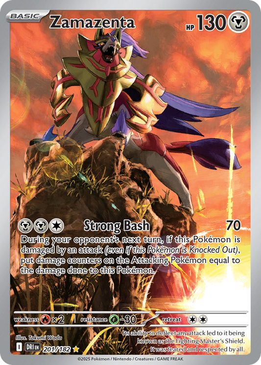 Zamazenta 201 SV10: Destined Rivals Illustration Rare Lightly Played