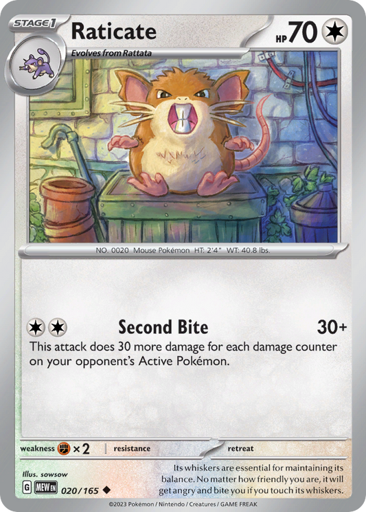 Raticate 020 SV: Scarlet & Violet 151 Uncommon