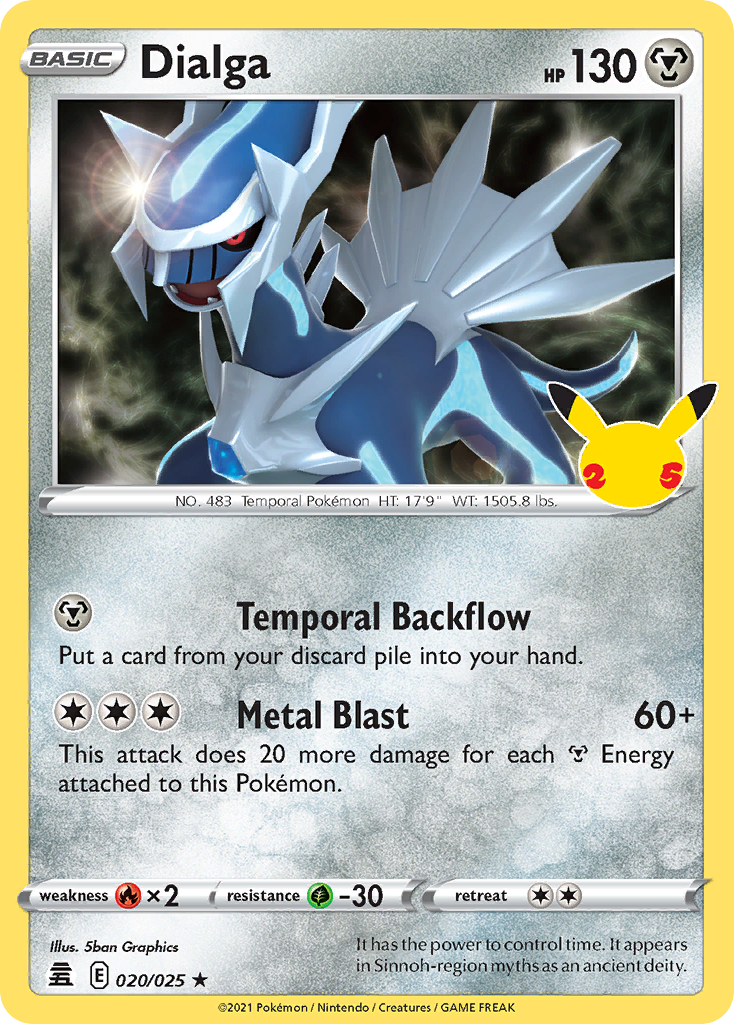 Dialga 020 Celebrations Holo Rare