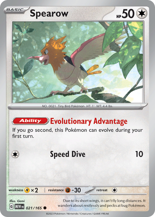 Spearow 021 SV: Scarlet & Violet 151 Common