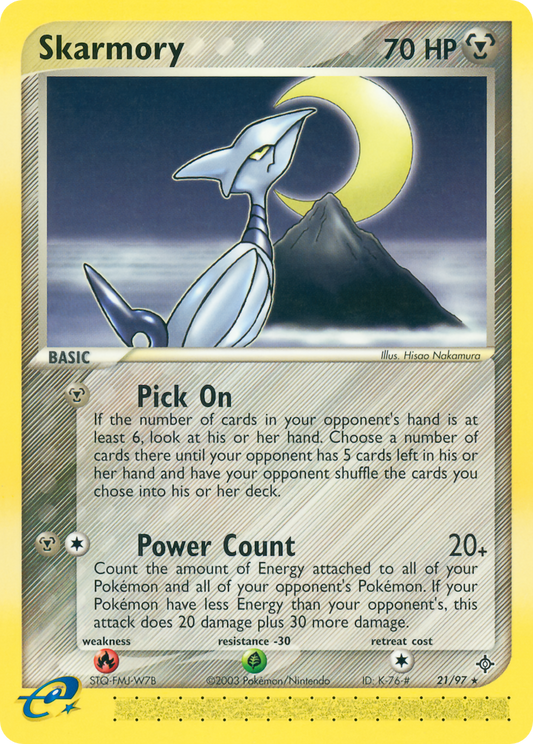 Skarmory 21 Dragon Rare Lightly Played