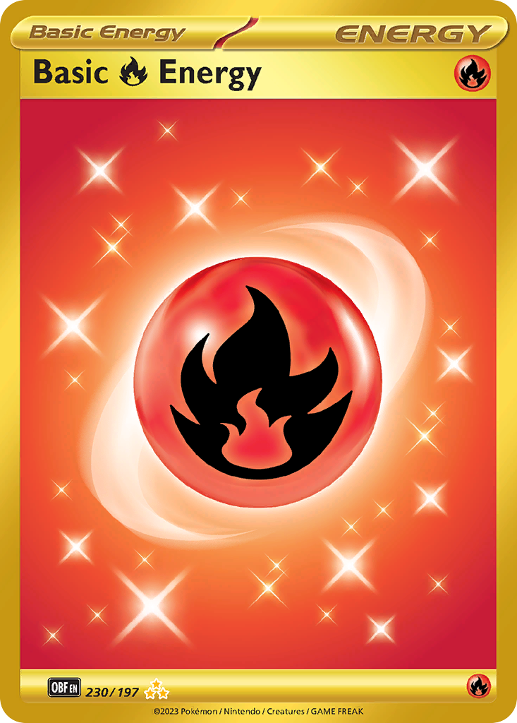 Basic Fire Energy 230 SV03: Obsidian Flames Hyper Rare Lightly Played