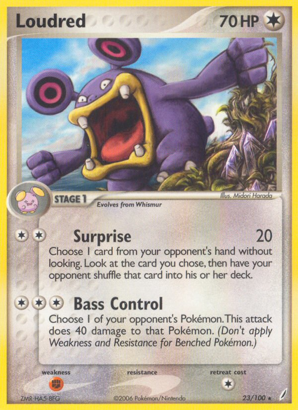 Loudred 23 EX Crystal Guardians Rare Near Mint