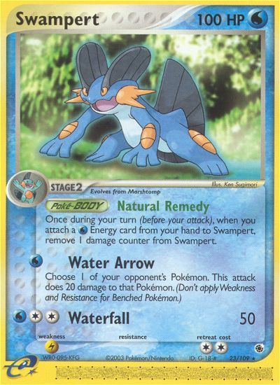 Swampert 23 Ruby and Sapphire Rare Lightly Played