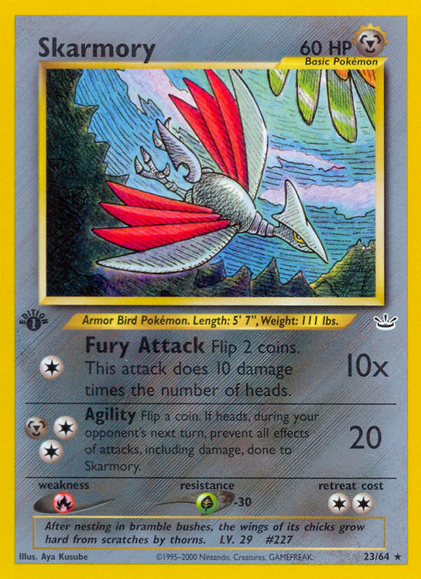 Skarmory 23 Neo Revelation Rare Lightly Played