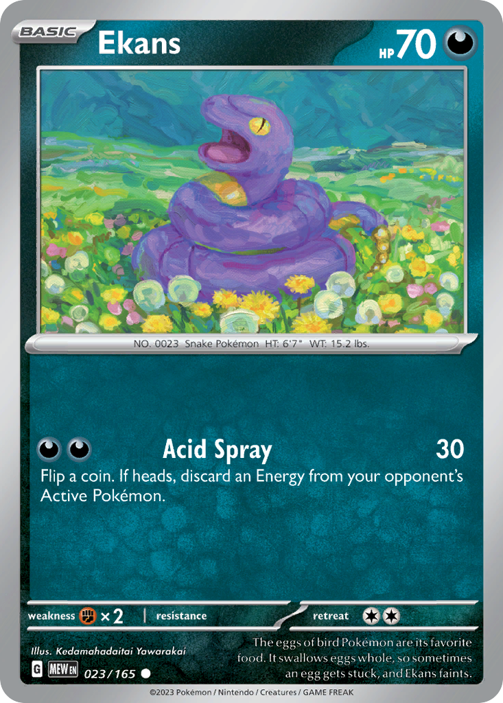 Ekans 023 SV: Scarlet & Violet 151 Common Lightly Played
