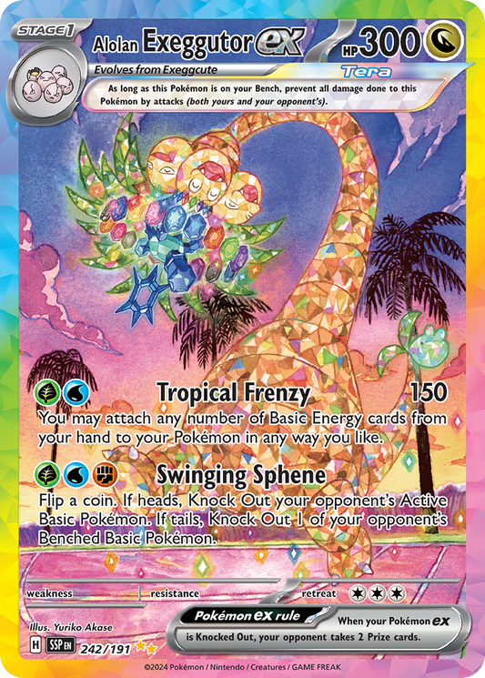 Alolan Exeggutor ex 242 SV08: Surging Sparks Special Illustration Rare Lightly Played