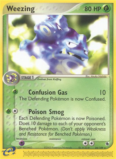Weezing 24 Ruby and Sapphire Rare Lightly Played