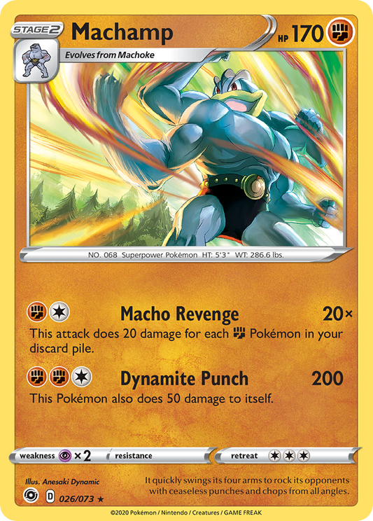 Machamp 26 Champion's Path Holo Rare