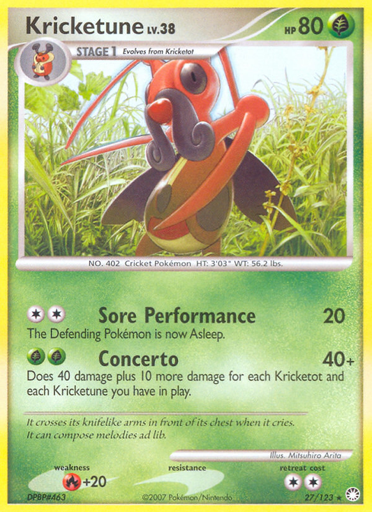 Kricketune 27 Mysterious Treasures Rare Lightly Played