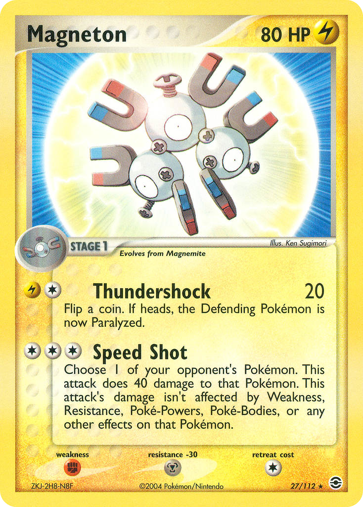 Magneton 27 FireRed & LeafGreen Rare Lightly Played