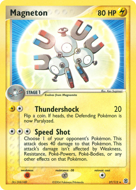 Magneton 27 FireRed & LeafGreen Rare Lightly Played
