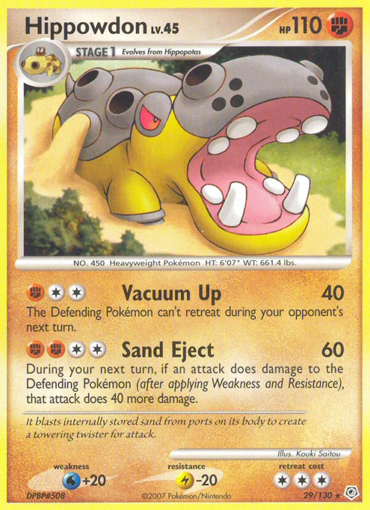 Hippowdon 29 Diamond and Pearl Rare Lightly Played