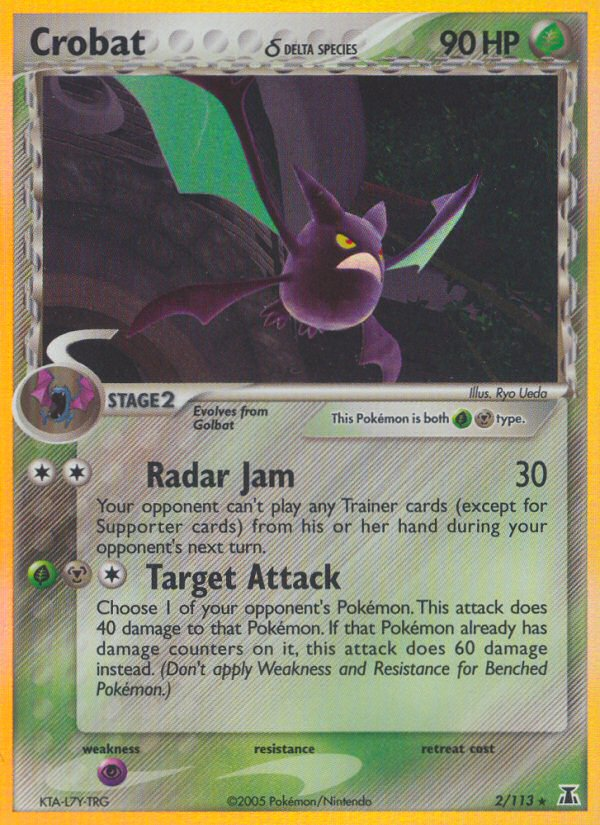 Crobat 2 Delta Species Holo Rare