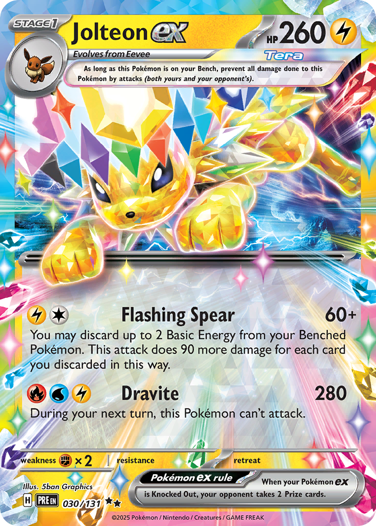 Jolteon ex 030 SV: Prismatic Evolutions Double Rare