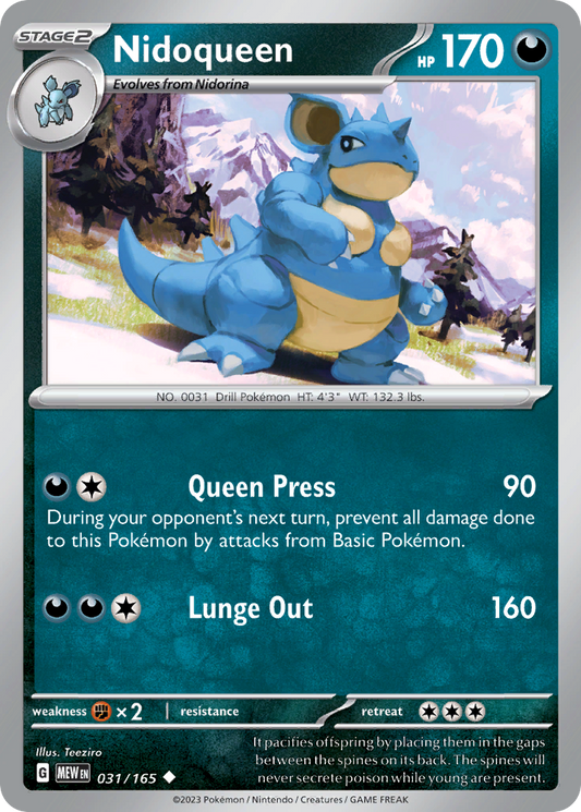 Nidoqueen 031 SV: Scarlet & Violet 151 Uncommon
