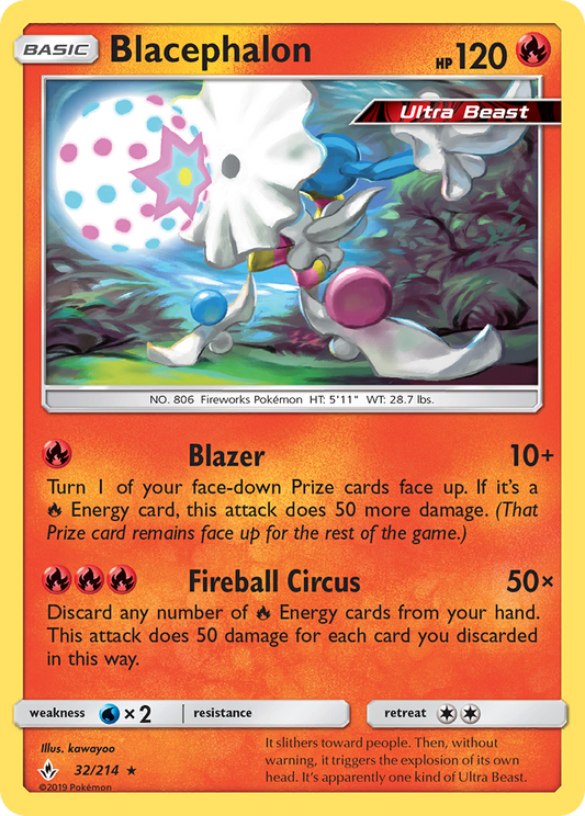 Blacephalon 32 Sun & Moon: Unbroken Bonds Rare Near Mint