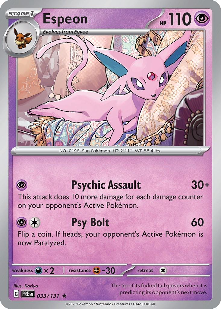 Espeon 033 SV: Prismatic Evolutions Rare