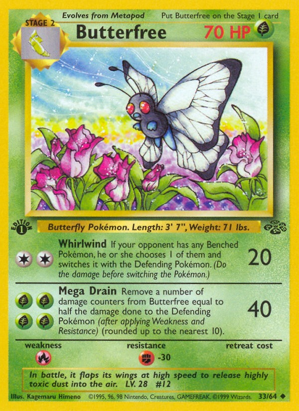 Butterfree 33 Jungle Uncommon Near Mint
