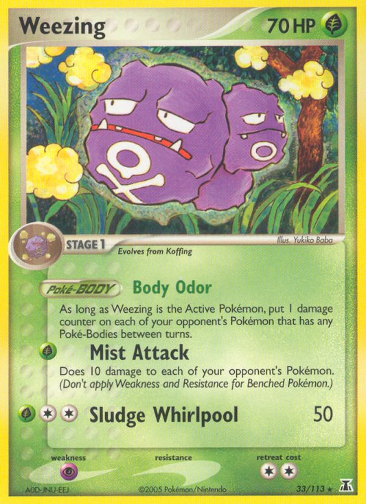 Weezing 33 Delta Species Rare Lightly Played