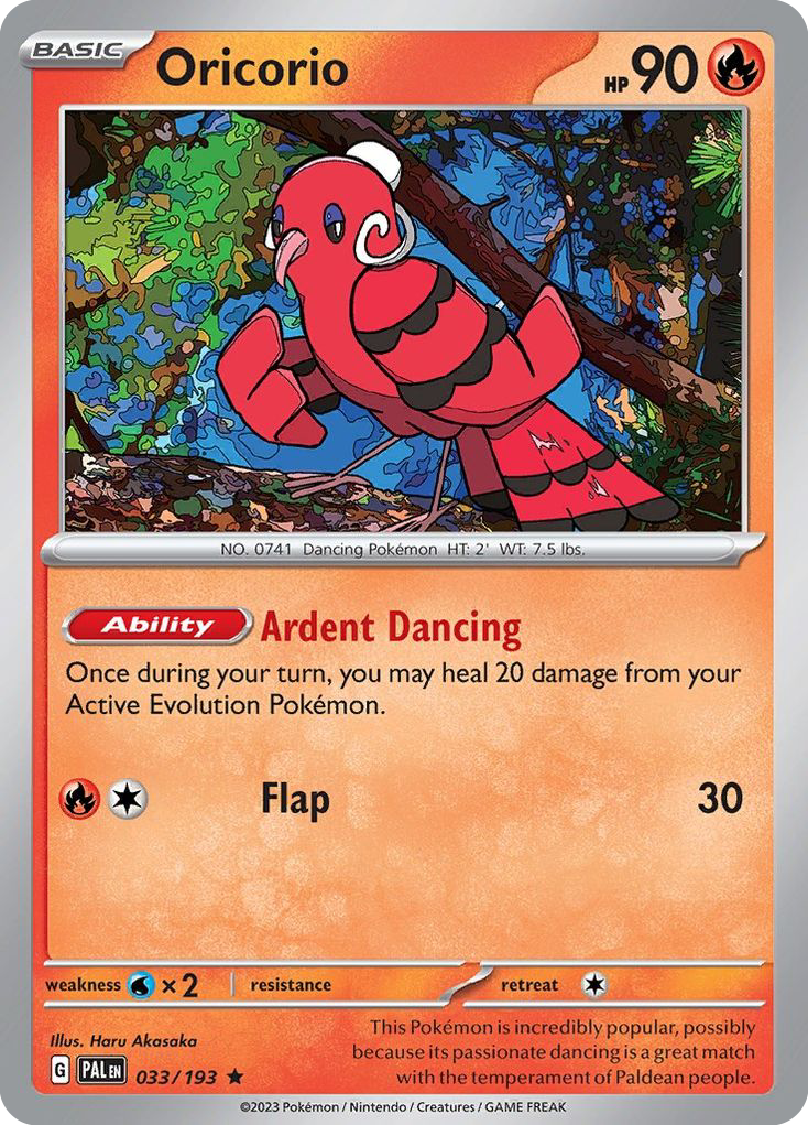 Oricorio 033 SV02: Paldea Evolved Rare Lightly Played