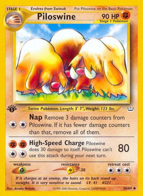 Piloswine 36 Neo Revelation Uncommon