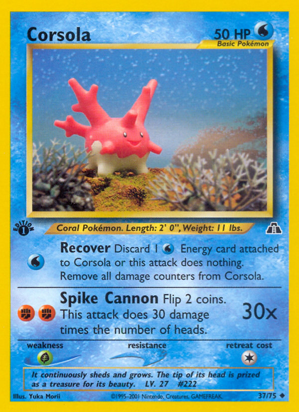 Corsola 37 Neo Discovery Uncommon Near Mint