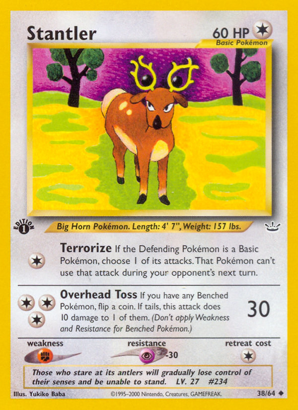 Stantler 38 Neo Revelation Uncommon Near Mint