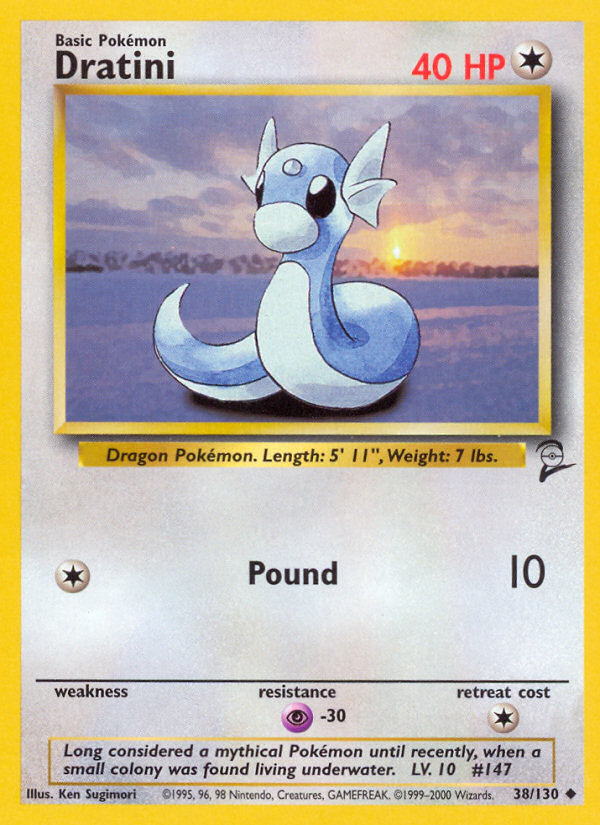 Dratini 038 Base Set 2 Uncommon Lightly Played