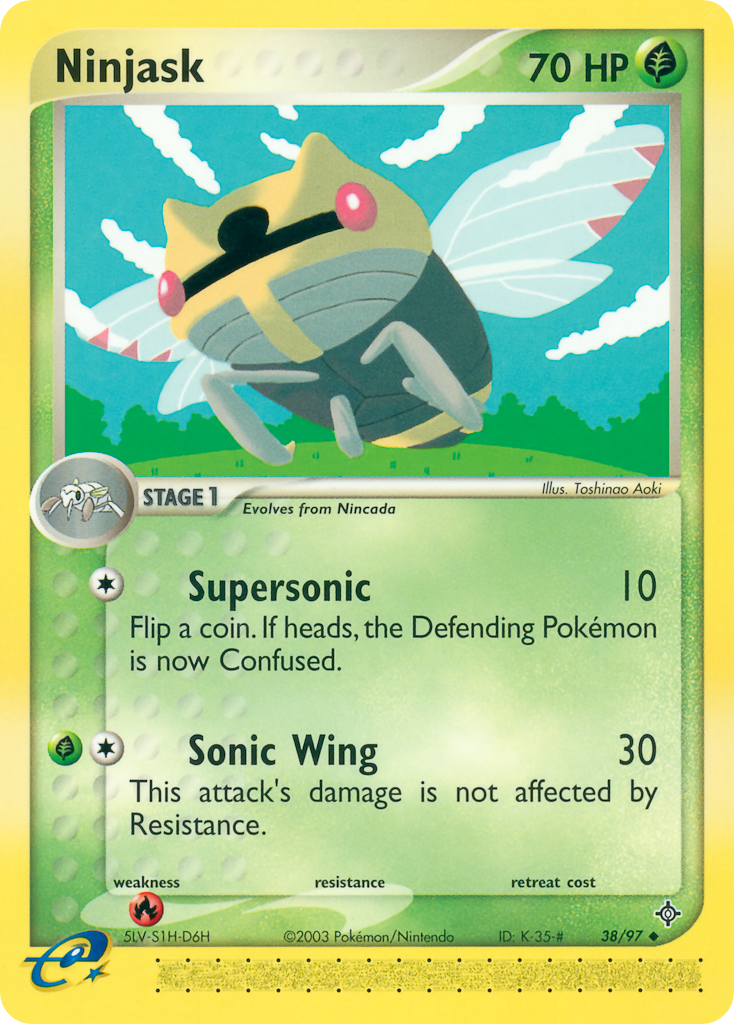 Ninjask 38 Dragon Uncommon Lightly Played