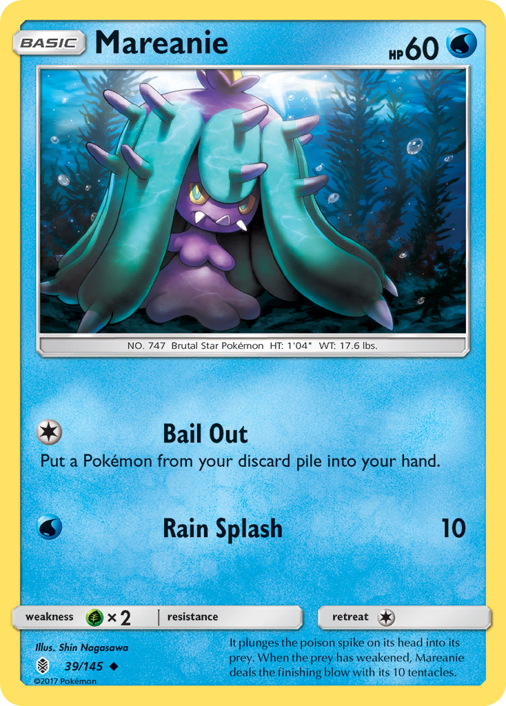 Mareanie 39 SM - Guardians Rising Uncommon Lightly Played