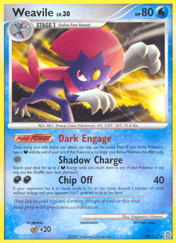 Weavile 40 Secret Wonders Rare Lightly Played
