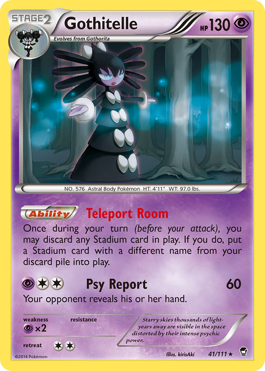 Gothitelle 41 XY - Furious Fists Rare Lightly Played