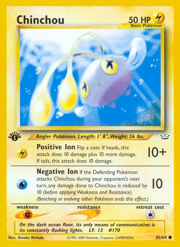 Chinchou 42 Neo Revelation Common Near Mint