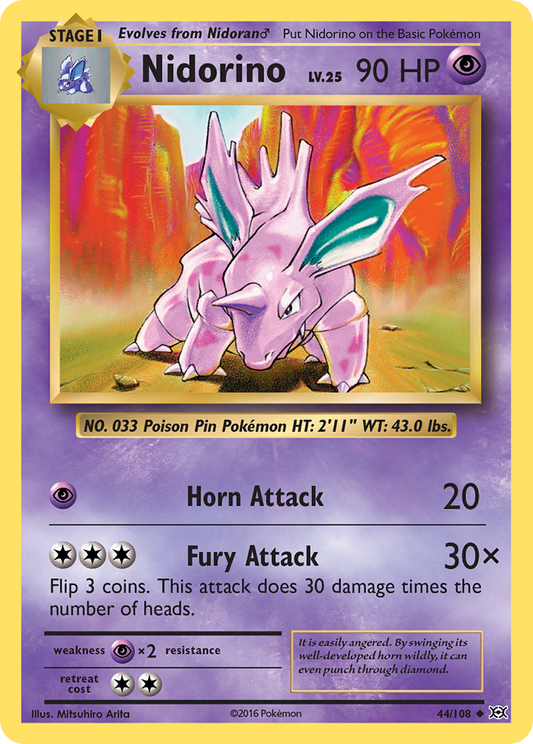 Nidorino 44 XY Evolutions Uncommon
