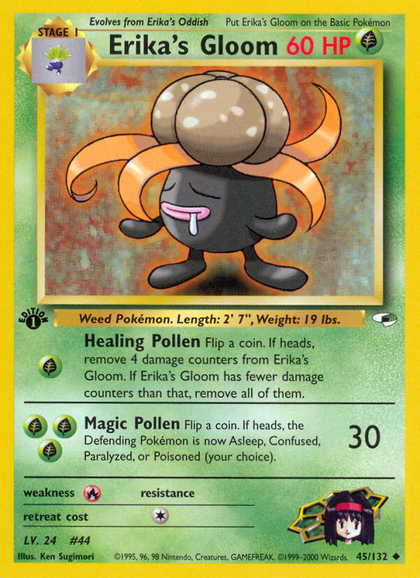 Erika's Gloom 045 Gym Heroes Uncommon Near Mint