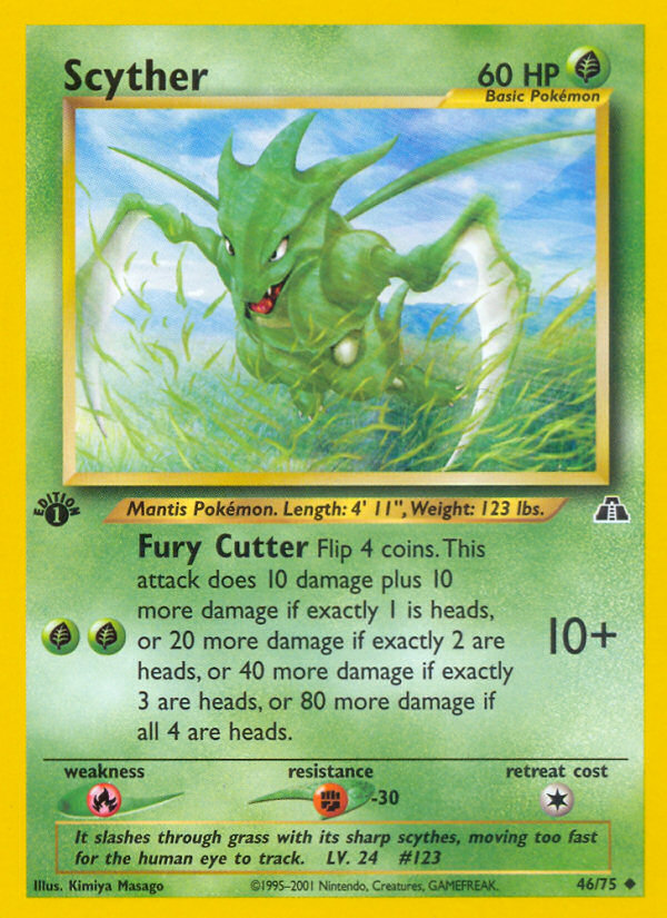Scyther 46 Neo Discovery Uncommon Near Mint