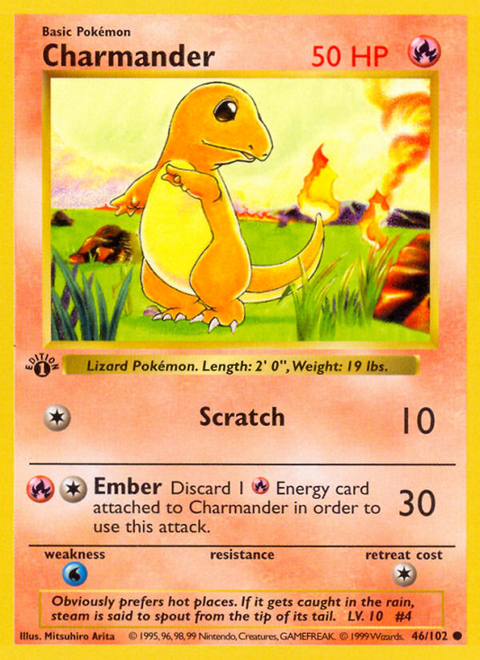 Charmander 046 Base Set (Shadowless) Common