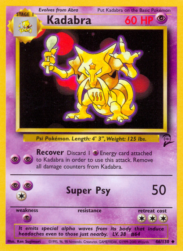 Kadabra 046 Base Set 2 Uncommon
