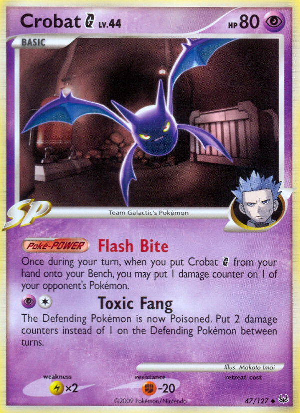 Crobat G 47 Platinum Uncommon Lightly Played
