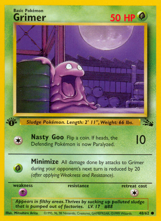 Grimer 48 Fossil Common Near Mint
