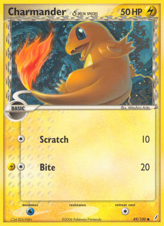 Charmander 49 EX Crystal Guardians Common Near Mint