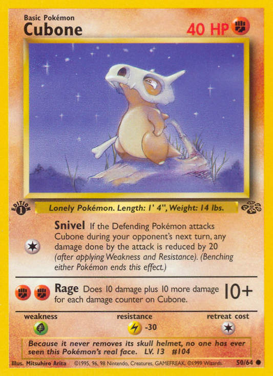 Cubone 50 Jungle Common Near Mint