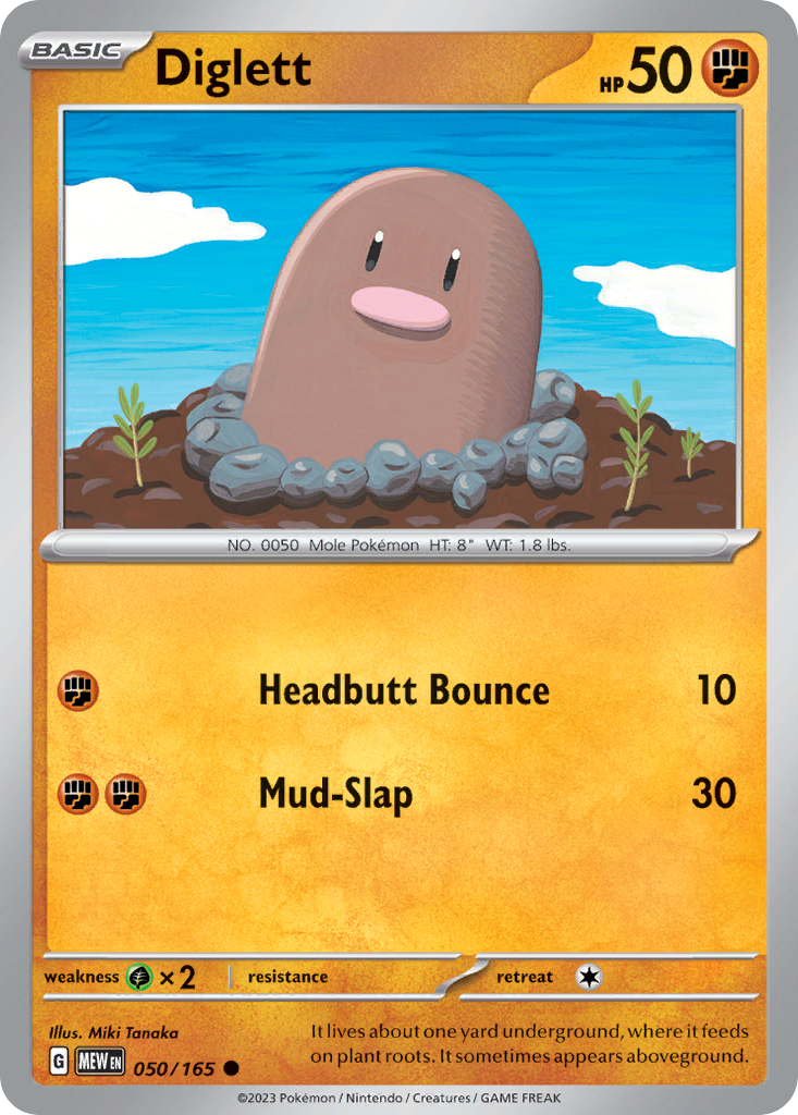 Diglett 050 SV: Scarlet & Violet 151 Common
