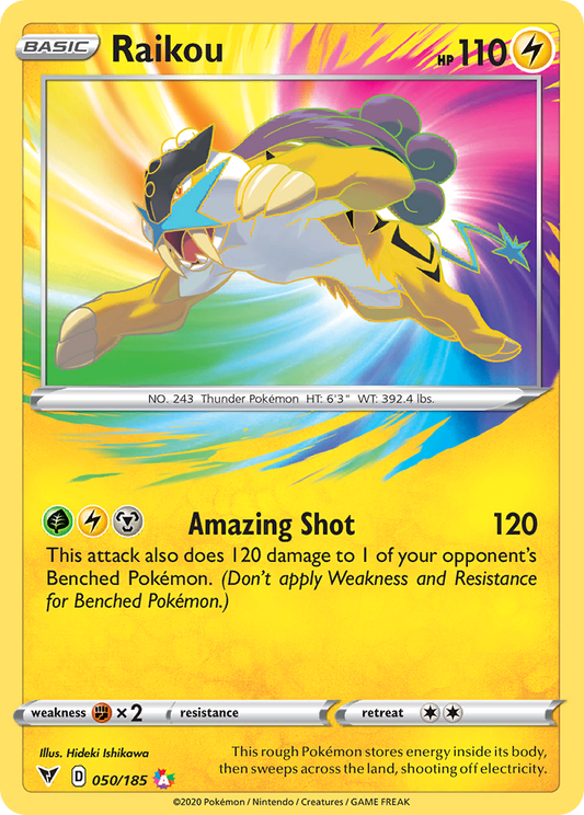 Raikou 050 SWSH04: Vivid Voltage Amazing Rare