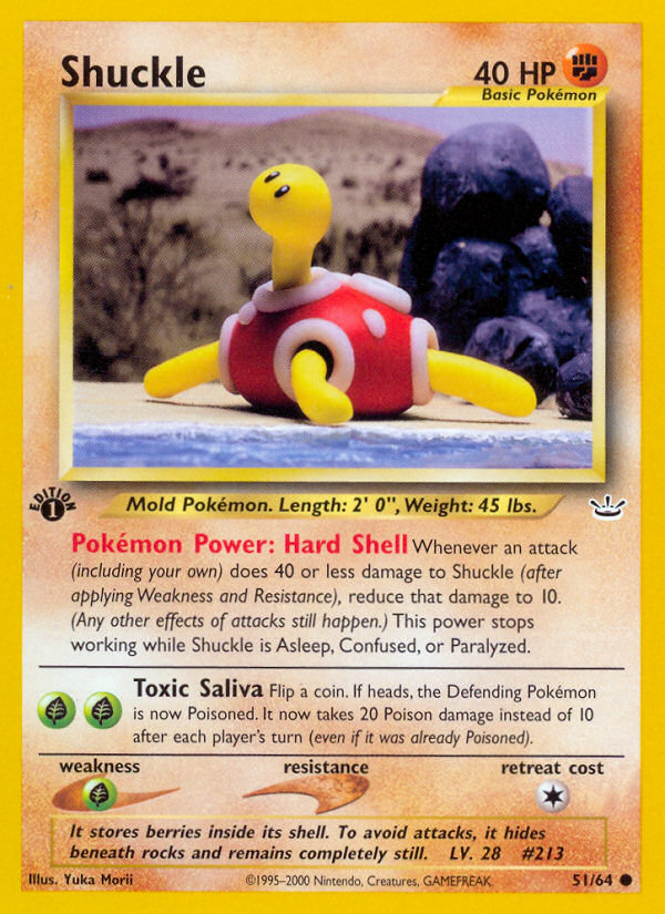 Shuckle 51 Neo Revelation Common Near Mint