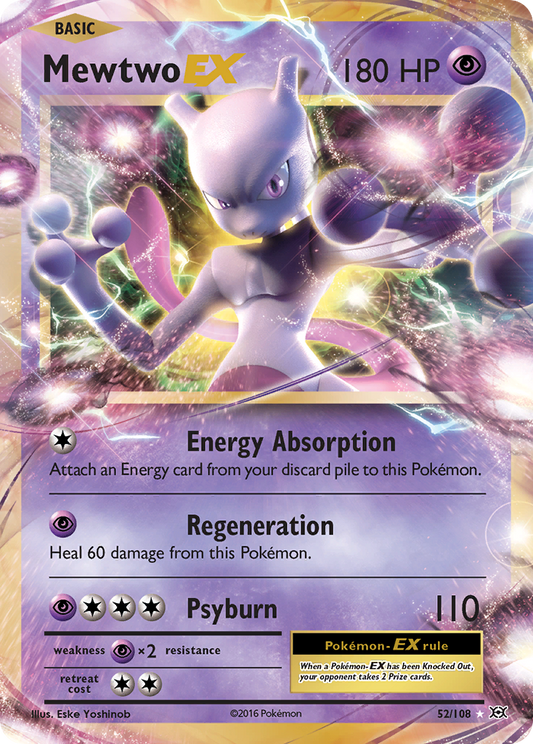 Mewtwo EX 52 XY Evolutions Ultra Rare