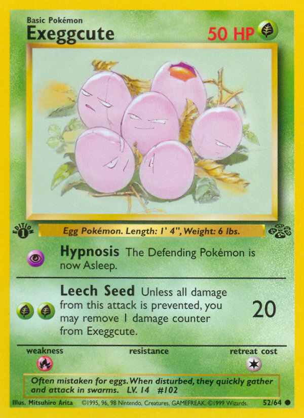 Exeggcute 52 Jungle Common Lightly Played