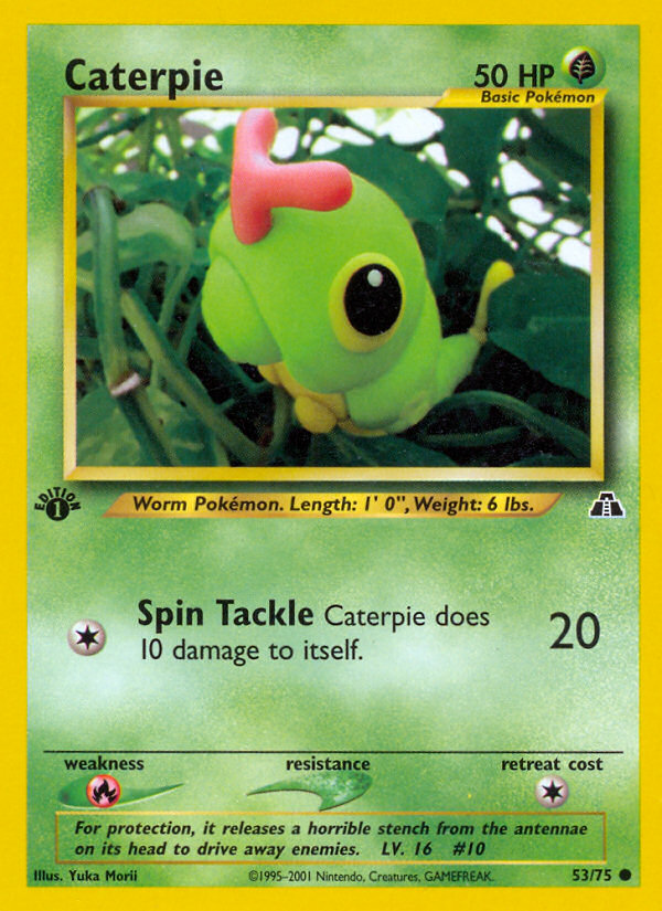 Caterpie 53 Neo Discovery Common Lightly Played