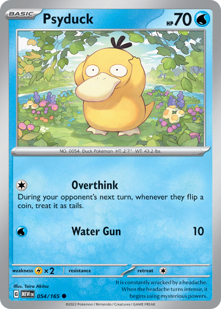 Psyduck 054 SV: Scarlet & Violet 151 Common Lightly Played